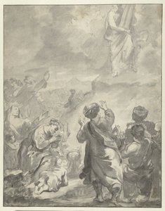 十戒を持ってシナイ山から降りるモーセ 作： Ferdinand Bol
