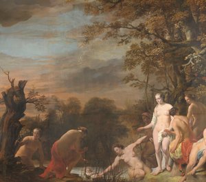 ファラオの娘がラッシュバスケットでモーセを発見 作： Ferdinand Bol
