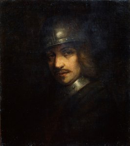 17世紀のヘルメットを持つ男の肖像 作： Ferdinand Bol