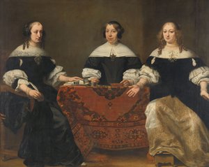 アムステルダムのLeprozenhuisの3人のRegentessesの肖像、c.1668 作： Ferdinand Bol