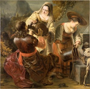 井戸のレベッカとエリエゼル、c。 1645年。 作： Ferdinand Bol