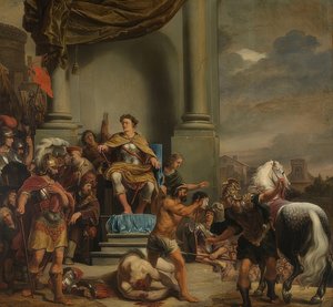 タイタスマンリウスインペリオスストルクオータスは息子に斬首を命令します。 1661〜64 作： Ferdinand Bol