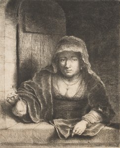 梨を持つ女性、17世紀。 作： Ferdinand Bol