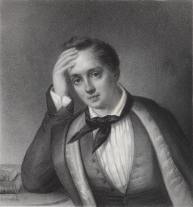 詩人エフゲニー・アブラモビッチ・バラティンスキーの肖像 1800～1844年、1830年代 作： Ferdinand Chevalier