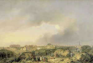 1832 年 11 月 19 日から 12 月 23 日までの包囲戦直後のアントワープの城塞、およびオランダ駐屯地のフランスへの降伏 作： Ferdinand De Braekeleer (I)
