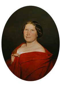 サーモン色のマントの女 作： Ferdinand Georg Waldmuller