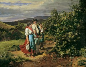 仕事帰り (岐路の恋人たち) 作： Ferdinand Georg Waldmuller