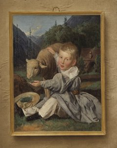 子供の頃のグスタフ・フォン・アーサバーの肖像 作： Ferdinand Georg Waldmuller