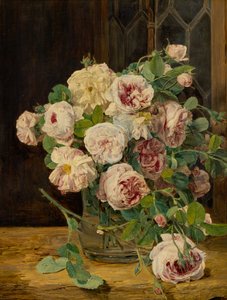 窓際のバラの花束 作： Ferdinand Georg Waldmuller