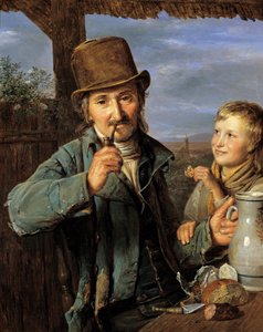 息子を連れた日雇い労働者 作： Ferdinand Georg Waldmuller