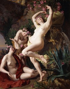 ホーマーズオデッセイのニンフ、ホーマーズオデッセイのニンフ、1856 作： Ferdinand Georg Waldmuller