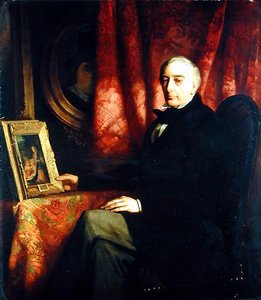 アートコレクターのニコラウス・ハトヴァルカーの肖像、1852 作： Ferdinand Heilbuth