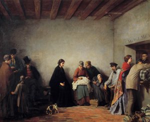 ピエテの山フェルディナンド・ハイルブト（1826 - 1889）による絵画 作： Ferdinand Heilbuth