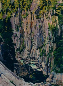 アーレ峡谷 作： Ferdinand Hodler