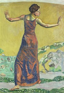 Femme Joyeuse（キャンバスに油彩）（155108も参照） 作： Ferdinand Hodler