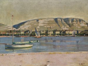 ジュネーブ港とサレーヴ 作： Ferdinand Hodler