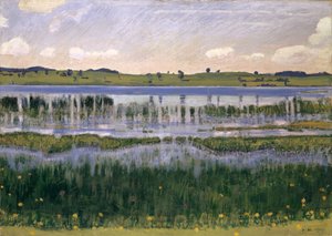 ランゲンタール近くのブルガスキ湖、1901年頃。 作： Ferdinand Hodler