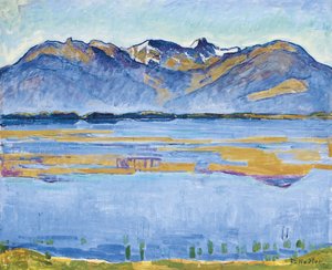 ベクドボッソンとヴァロンドレシーのあるモンタナの風景、1915 作： Ferdinand Hodler