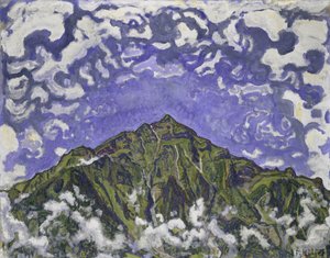 ヒューストリッヒから見たニーゼン山、1910年。 作： Ferdinand Hodler