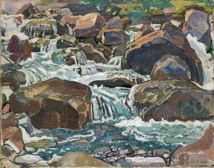 シャンペリー近くのマウンテン クリーク、1916 年。 作： Ferdinand Hodler