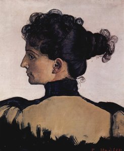 アーティストの妻、ベルテジャックの肖像 作： Ferdinand Hodler