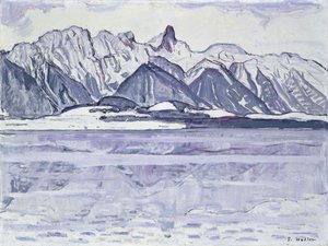 雪で覆われたストックホルン、1913-1914 作： Ferdinand Hodler