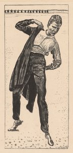 コートを着る学生 作： Ferdinand Hodler