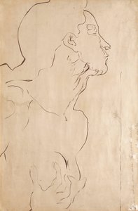 「FeelingI」（紙に墨）の勉強 作： Ferdinand Hodler