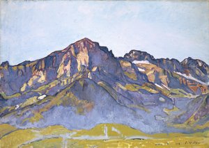 1916年の朝のシャンペリーでのデンツブランチ 作： Ferdinand Hodler