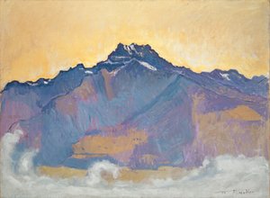 シェシエールから見たミトの凹み、1912 作： Ferdinand Hodler