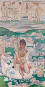 羊飼いの夢、1896 作： Ferdinand Hodler