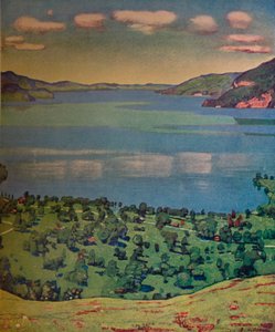 トゥーン湖、ライシゲン、1910年。 作： Ferdinand Hodler