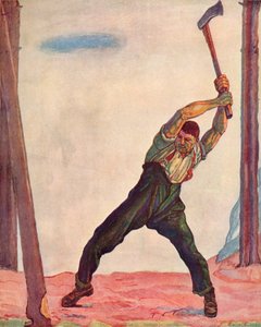 ウッドカッター、1910年。 作： Ferdinand Hodler