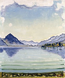 ライシンゲンのチューナー湖、1909 作： Ferdinand Hodler