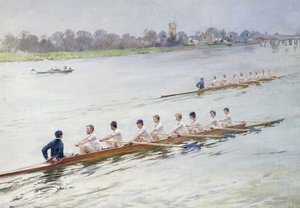 パトニーでのエイトレーシング 作： Ferdinand Joseph Gueldry