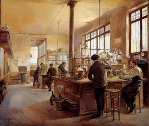 市立研究所には警察県大通りデュパレスがあります。 Ferdinand Joseph Gueldry (1858-1945) の絵画 作： Ferdinand Joseph Gueldry