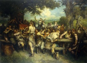 バイキングのお祝い、1925年 作： Ferdinand Leeke