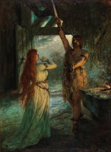 ワルキューレ第一幕：ジークリンデと弟のジークムント。 作： Ferdinand Leeke