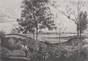 コローの後の風景、1873-90。