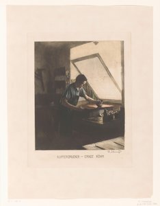 印刷業者 Ernst Röhm の肖像 Copperprinter - Ernst Röhm (オブジェクトのタイトル) 作： Ferdinand Schmutzer (signed by artist)