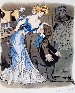 Les Demi-mondaines、詩人 Innamorato、1908 年の似顔絵 (イラスト) 作： Ferdinand Sigismund Bac