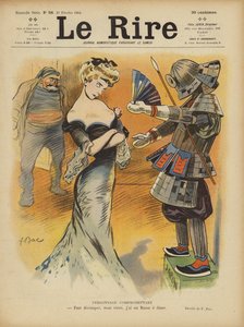 日仏間の緊張が高まる中、フランスと日本との関係を風刺 作： Ferdinand Sigismund Bac