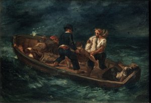 難破船の後、1847 作： Ferdinand Victor Eugene Delacroix