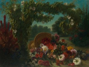 花のバスケット、1848-49 作： Ferdinand Victor Eugene Delacroix