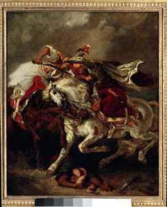 ギョールとパシャの戦い（モロッコ 作： Ferdinand Victor Eugene Delacroix