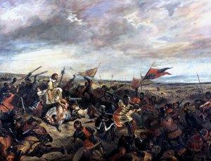 ポワティエの戦い1356、1830 作： Ferdinand Victor Eugene Delacroix