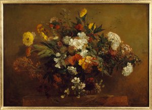 花のブーケウジェーヌ・ドラクロワ（1798-1863）による絵画 作： Ferdinand Victor Eugene Delacroix