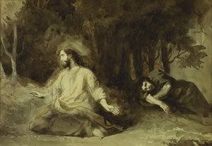 オリーブ山のキリスト、1826年 作： Ferdinand Victor Eugene Delacroix