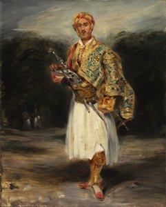スリオット衣装を着たデミトリアス・デ・パラチアーノ伯爵、年代不明（油彩・布地） 作： Ferdinand Victor Eugene Delacroix