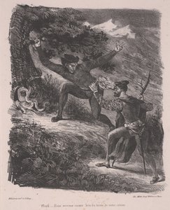ハルツ山地のファウストとメフィストフェレス 作： Ferdinand Victor Eugene Delacroix